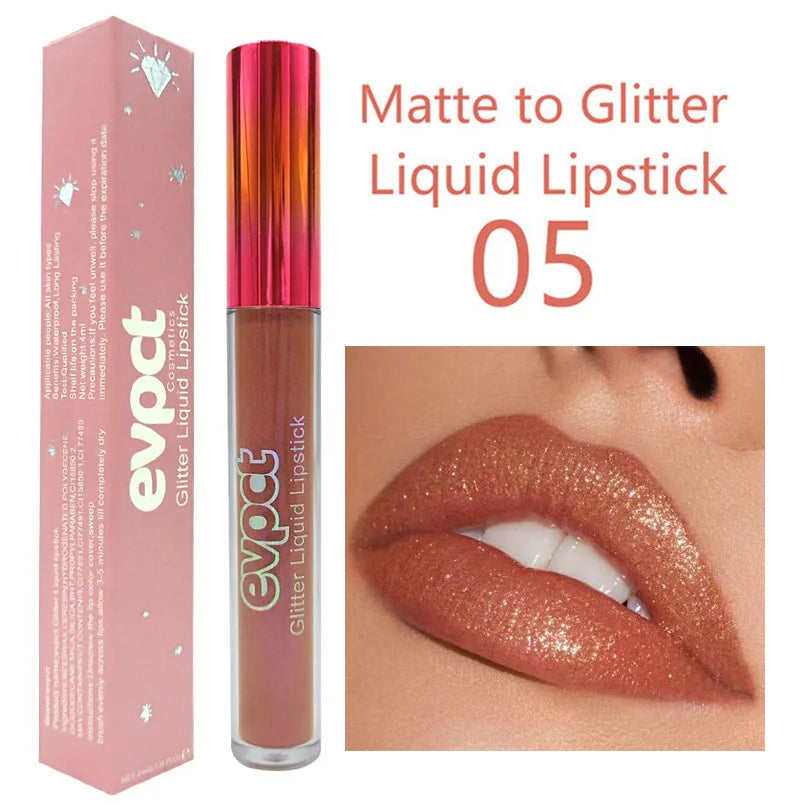 M&T Wear - Diamond Shine 15-Color Glitter Liquid Lipstick
