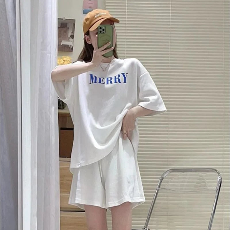 M&T Wear - Casual Tracksuit Woman Shorts Stylish Short Sets for Women 2 Pieces Classic Summer Fashion 2024 Top and Bottom New in Matching
