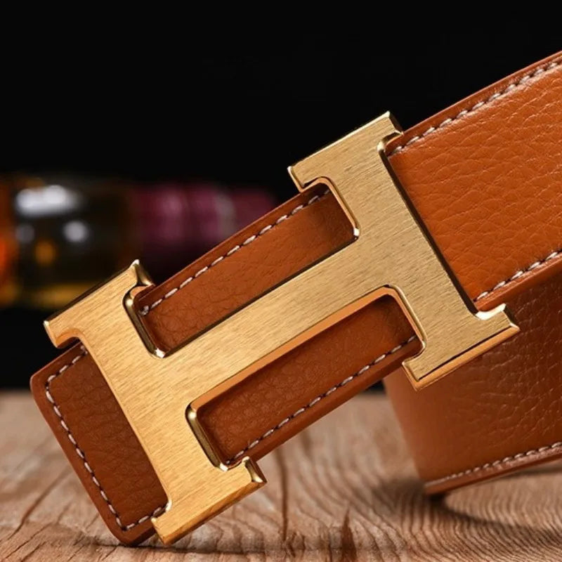 M&T Wear - Classic H Logo PU Leather Business Belt