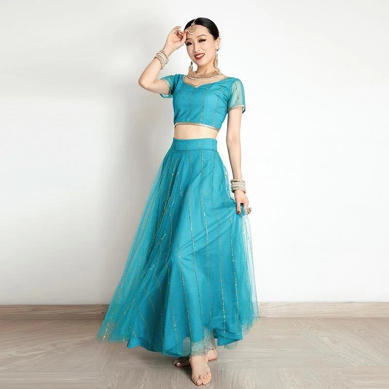 M&T Wear - Traditional Clothing Sari Women's Elegant Dress Party Cosplay Dance Dress Stage Dress