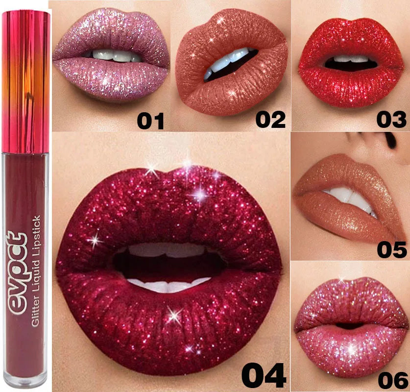 M&T Wear - Diamond Shine 15-Color Glitter Liquid Lipstick