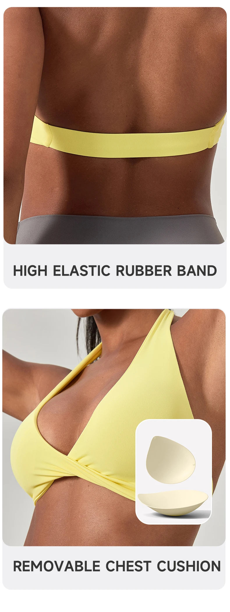 M&T Wear - Sports Yoga Bra for Women Halter Neck with Stylish Back Design Sexy Gym Bra for Running Fitness Sports Bras