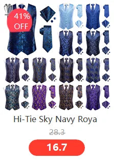 Hi-Tie 60 Color Classic Bow Ties for Men Silk Butterfly Pre-Tied Male Bowtie Pocket Square Cufflinks Set Jacquard Paisley Floral