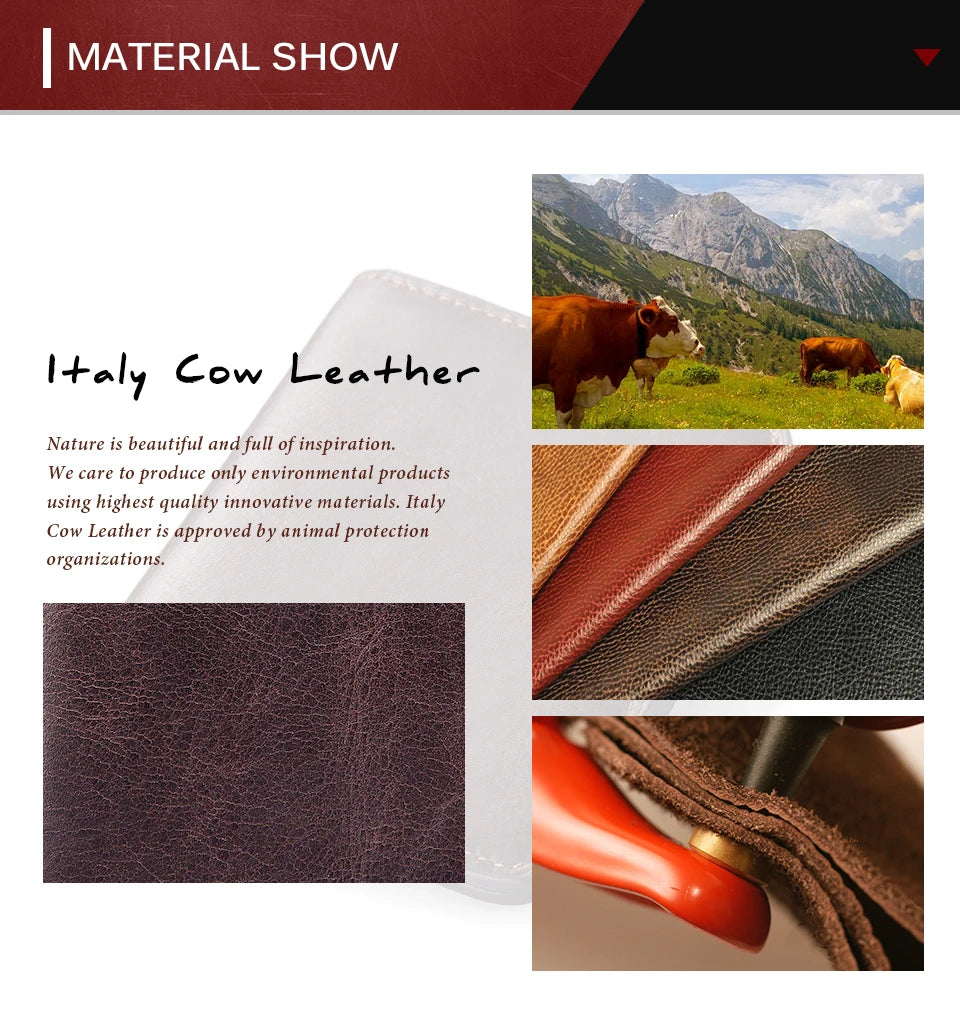M&T Wear - Slim Cowhide Leather Wallet for Men