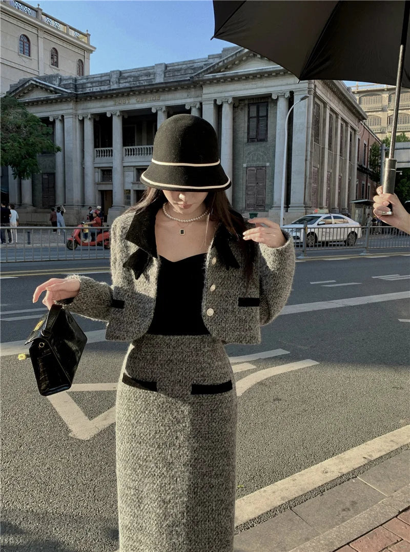 M&T Wear - Sweet Fashion Thickened 2-Piece Skirt Set