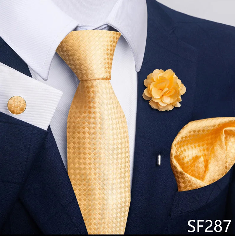 M&T Wear - Luxury Paisley Floral Tie & Accessory Set