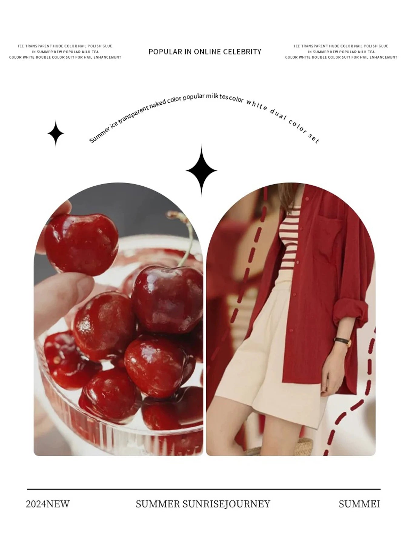 M&T Wear - Red Gel Nail Polish 12ml | Cherry, Wine, and Brown Shades