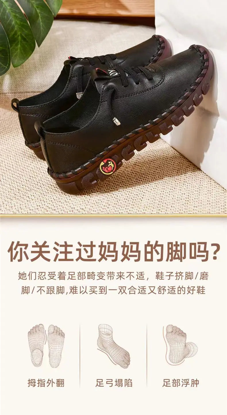M&T Wear - Women's Flat Shoes New Orthopedic Loafers Woman Moccasins Stitched Slip On Ballet Flats For Women Nurse Shoes Medical