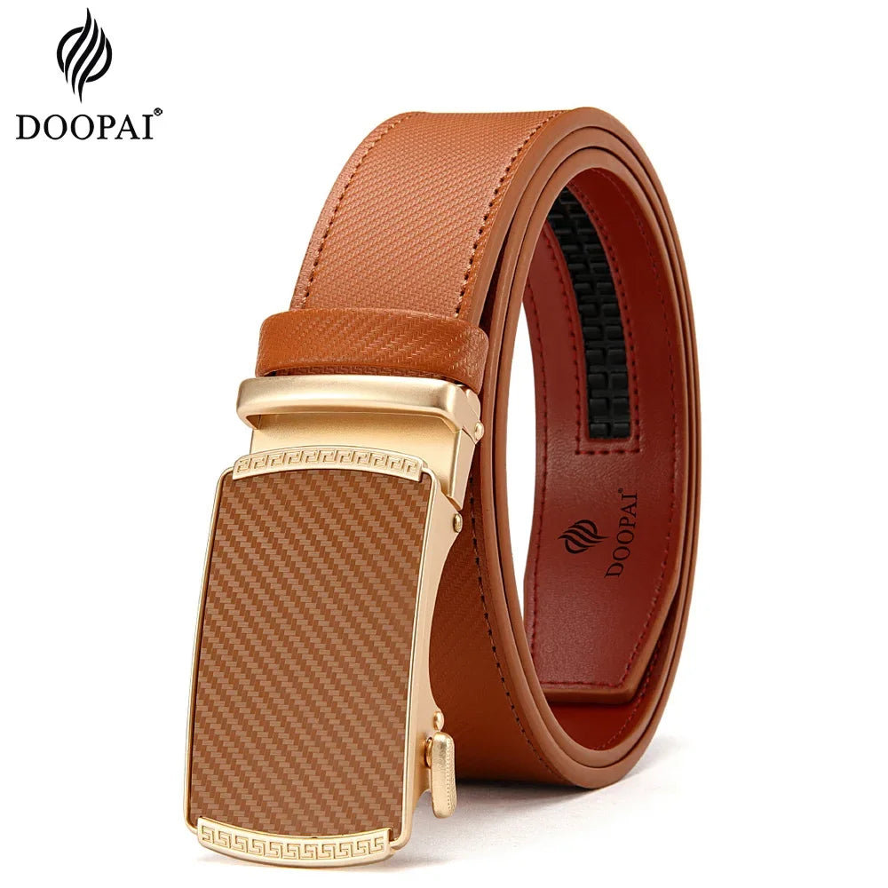 M&T Wear - Unisex Genuine Cowhide Automatic Buckle Belt