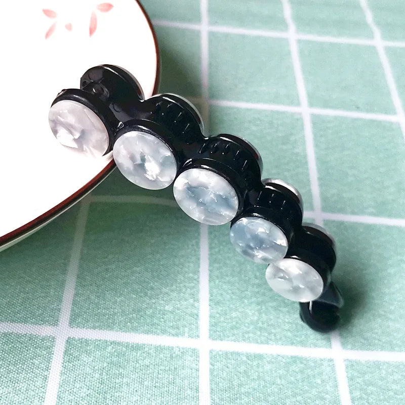 M&T Wear - Elegant Leopard Banana Hair Clip Acetate Ponytail Holder