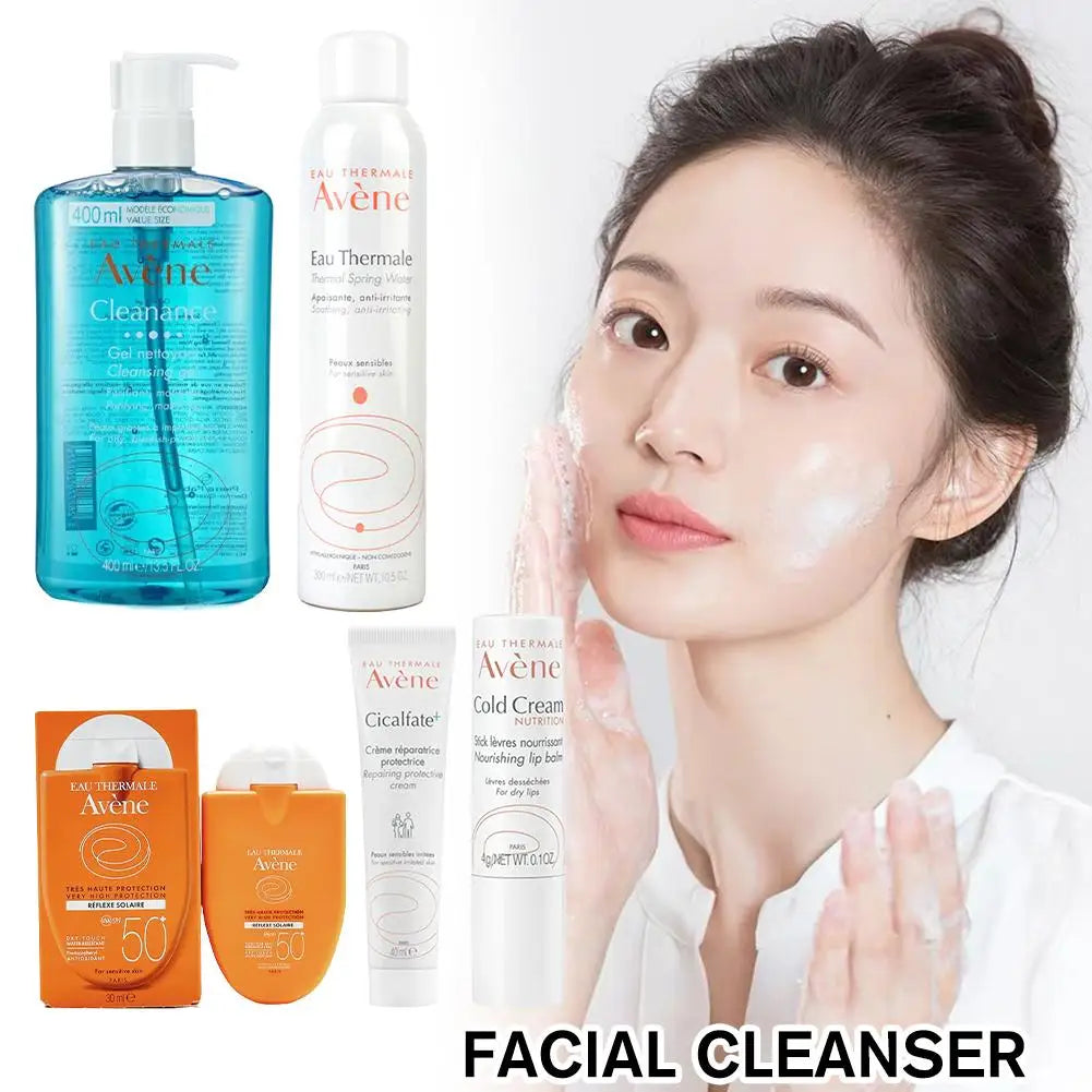 Avene Facial Cleanser SPF 50+ Sunscreen Deep Cleansing Whitening Cold Cream Removes Face Dirt Moisturizing Gel Skin Care