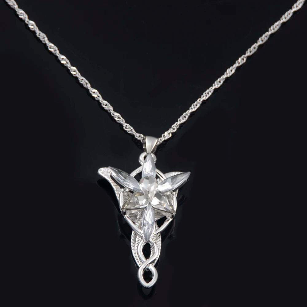 M&T Wear - Lord of the Rings Inspired Elf Princess Crystal Pendant Necklace