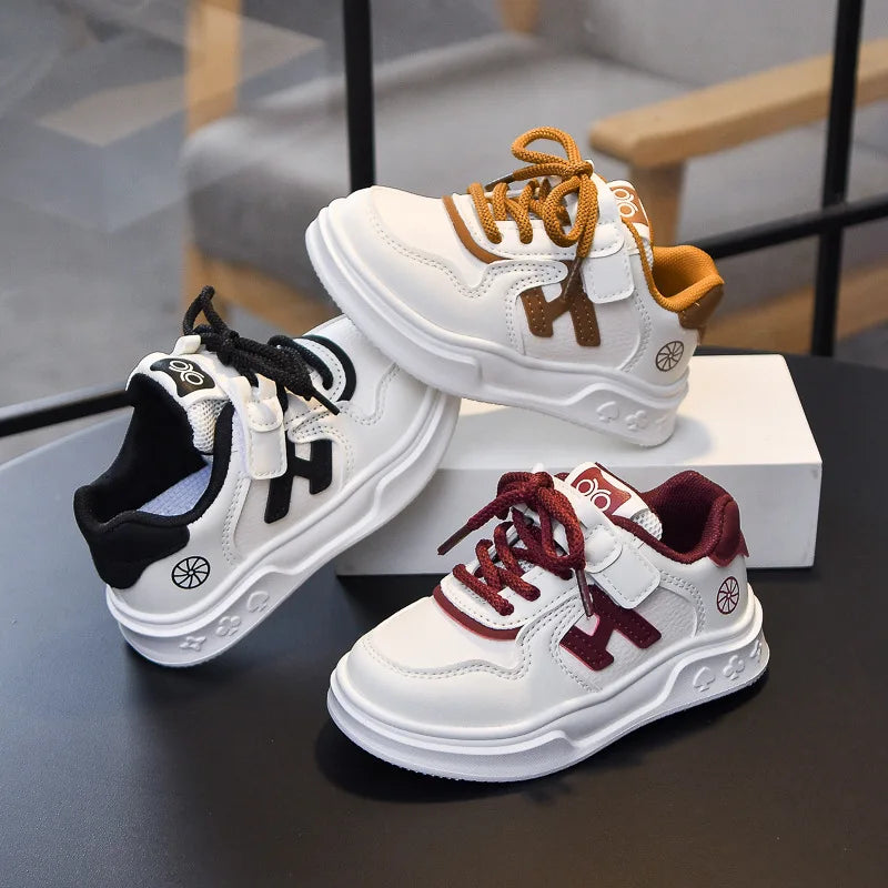 M&T Wear - Kids Basketball Shoes Comfortable Non-slip Students Running Shoes Soft Sole 2025 New Boys Girls Sports Shoes Hook&loop Trendy