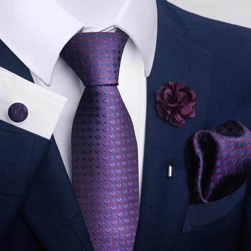 M&T Wear - Luxury Paisley Floral Tie & Accessory Set