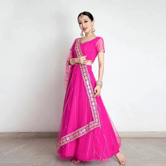 M&T Wear - Traditional Clothing Sari Women's Elegant Dress Party Cosplay Dance Dress Stage Dress