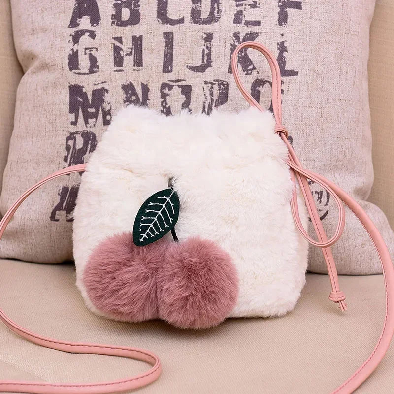 M&T Wear – Women’s Faux Fur Crossbody Bag | Cute Plush String Shoulder Purse
