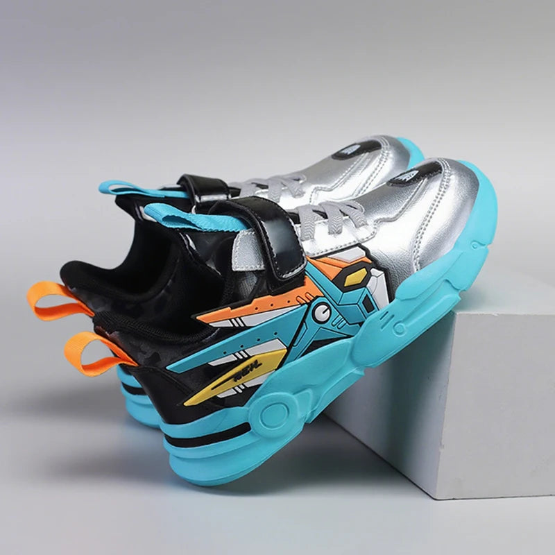 M&T Wear - Kids Sneakers Boys Sports Running Shoes Anti-Skid Leather Fashion Tennis Walking Footwear Comfort Children Casual Athletic Shoes