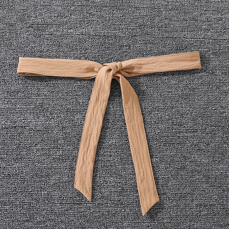 M&T Wear - Kids Clothing Sets For Girls Khaki Off-shoulder Long sleeve Top & Stripe Printing Pants Summer Resort Style Children Suits OOTD