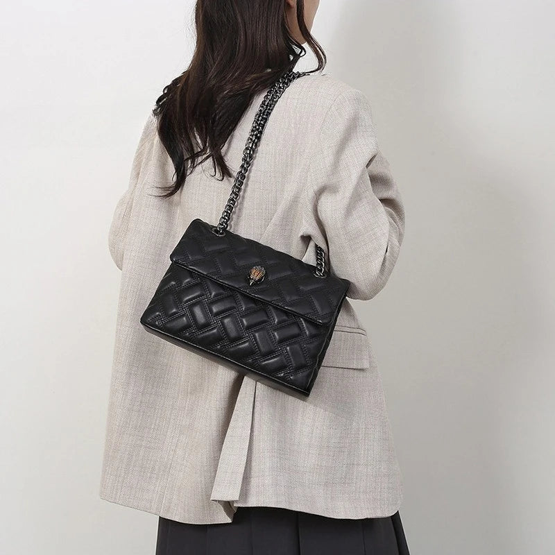 M&T Wear - Women’s Quilted Embroidery Chain Bag