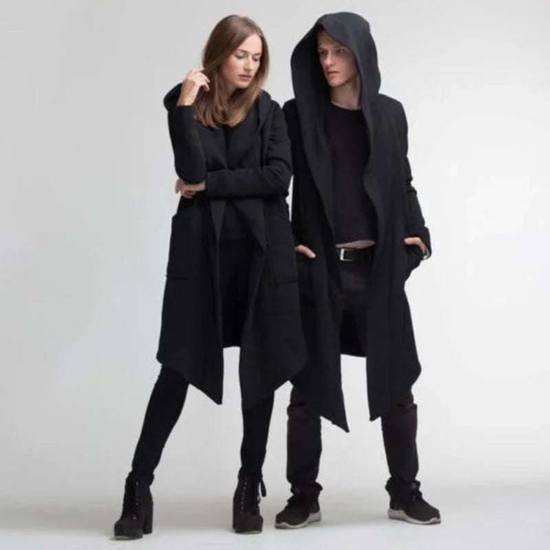 Oversized Hooded Cardigan Jacket - Unisex Spring Warm Coat, Solid Color Hoodie for Men & Women