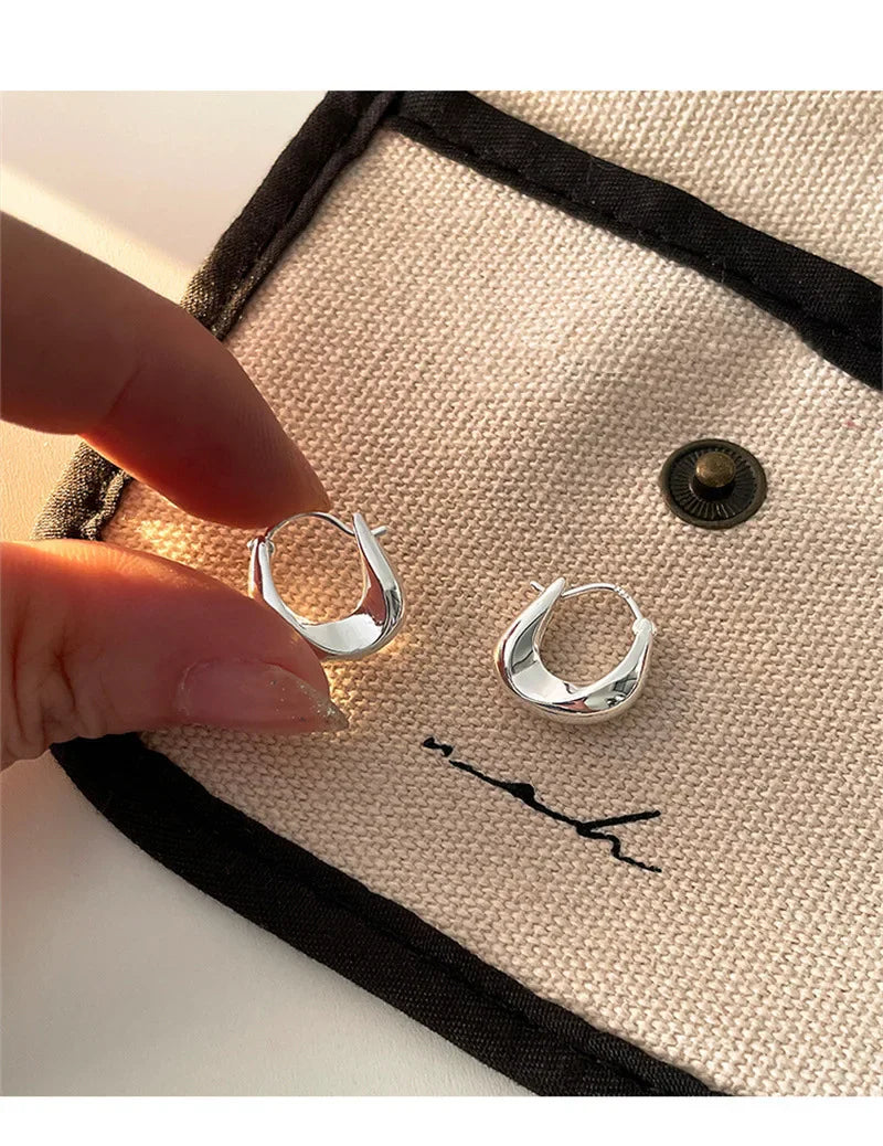 M&T Wear - 925 Sterling Silver Sweet Hoop Earrings for Women