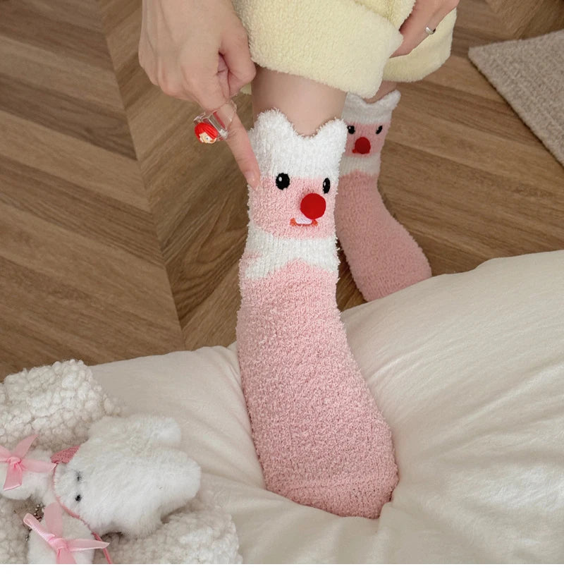 M&T Wear - Winter Women’s Thick Fuzzy Cartoon Socks