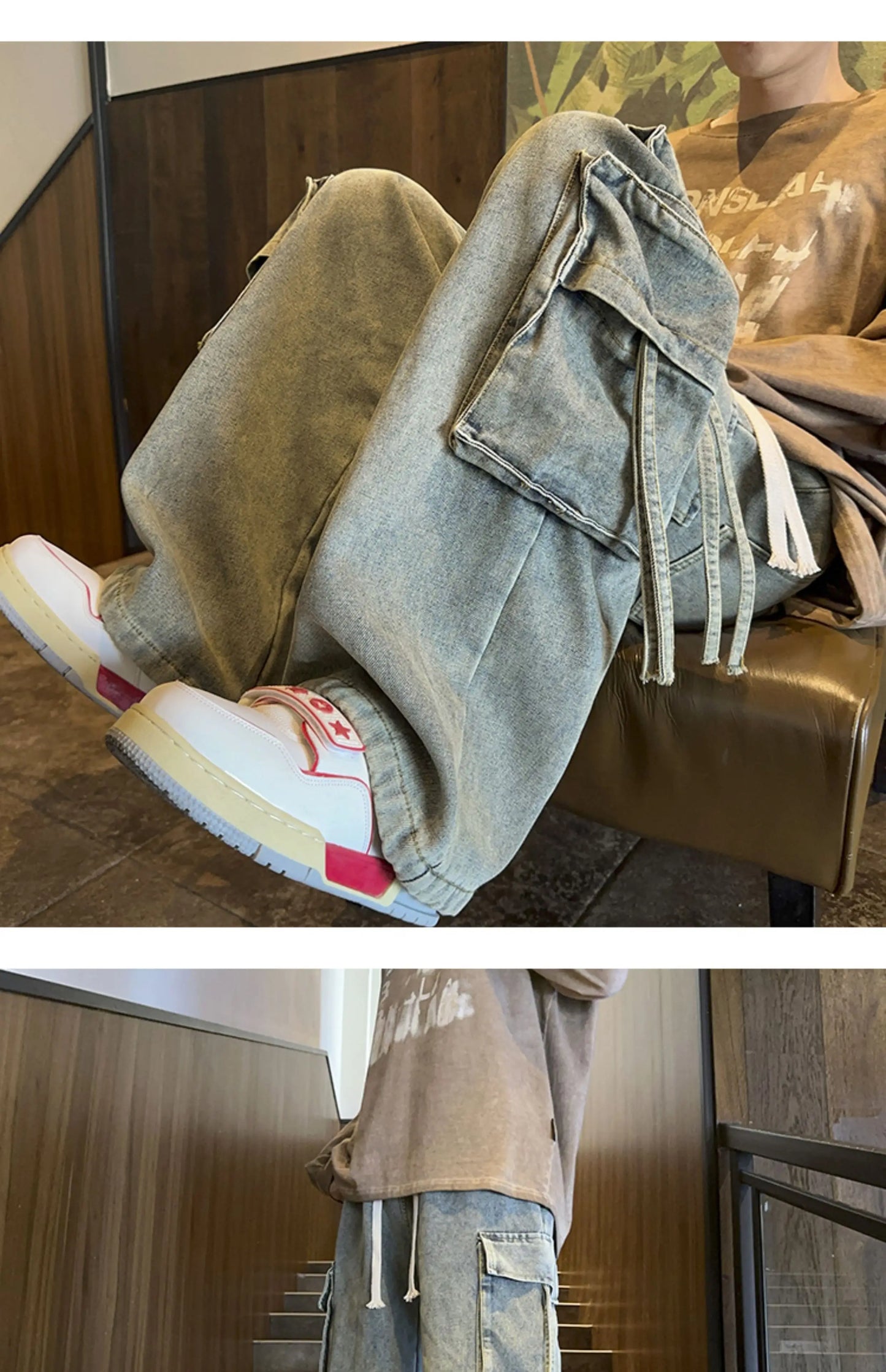 M&T Wear - Men’s Hip Hop Wide-Leg Jeans – Streetwear Style