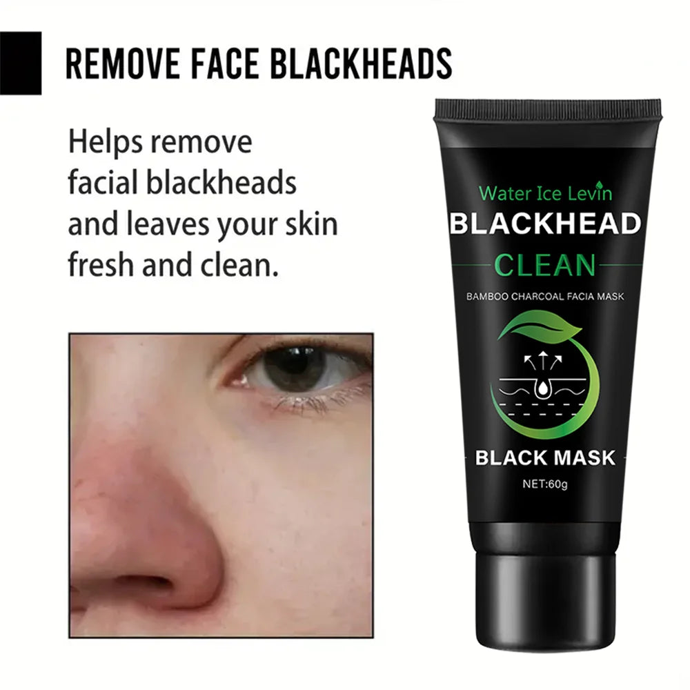 Bamboo Charcoal Fiber Mask Blackhead Removal Deep Mask Deep Cleansing Cleansing Exfoliating Mask Treatment Black Mask