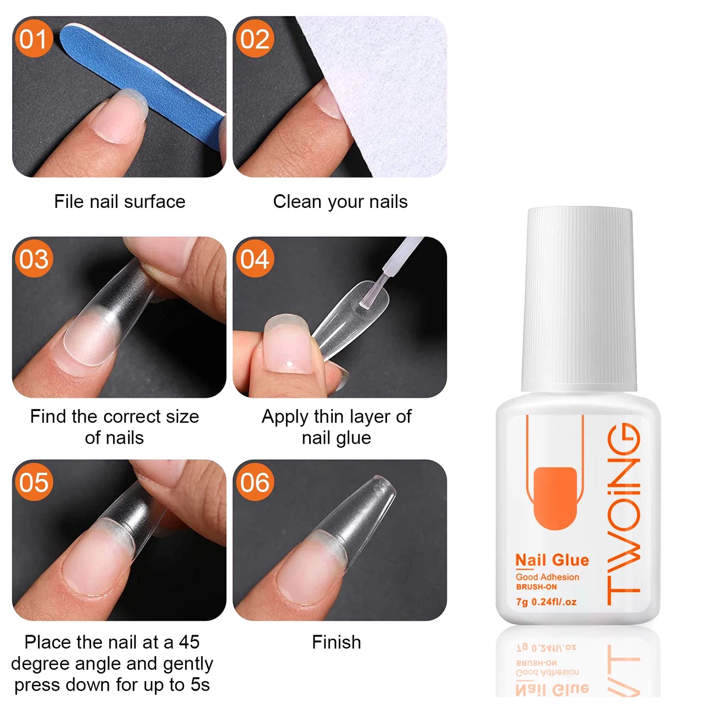 M&T Wear - 7g Super Strong Nail Glue – Long-Lasting Adhesion for False & Acrylic Nails