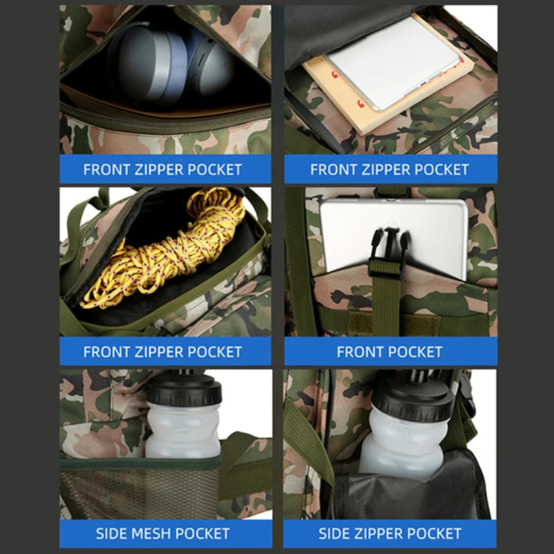 M&T Wear - 90L Large Capacity Tactical Mountaineering Backpack with Molle System