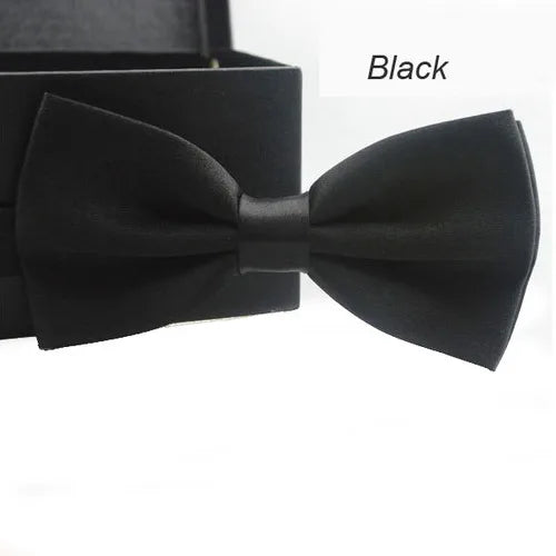 Classic Men Bowtie Boys Grils Children Bow Tie Fashion Solid Color Green Red Black White Green Wedding Ties Accessories