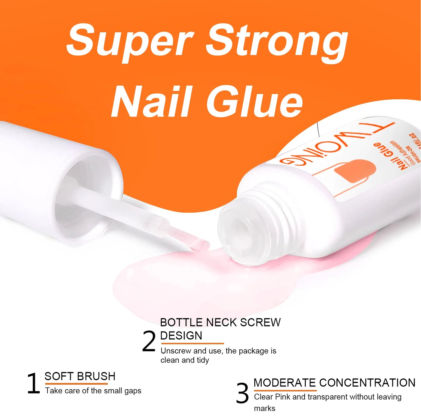 M&T Wear - 7g Super Strong Nail Glue – Long-Lasting Adhesion for False & Acrylic Nails