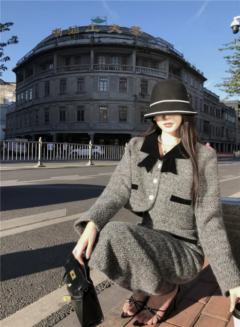 M&T Wear - Sweet Fashion Thickened 2-Piece Skirt Set