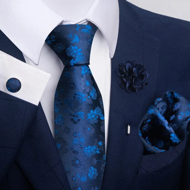M&T Wear - Luxury Paisley Floral Tie & Accessory Set