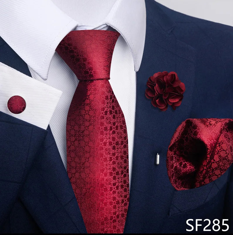 M&T Wear - Luxury Paisley Floral Tie & Accessory Set