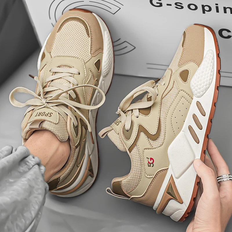 M&T Wear - Men's Casual Shoes Feature A Breathable Mesh Upper and A Thick Sole Making Them Fashionable and Versatile for Casual Wear