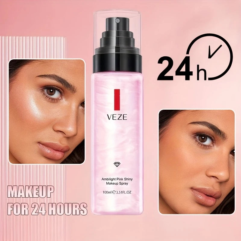 100Ml Setting Spray,Glossy Matte Base Makeup,Mattifying Lightweight & Hydrating Make-up Fixer Spray Makeup Fixation for All Skin