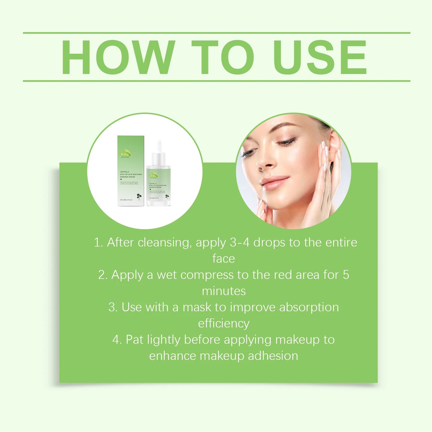 M&T Wear – Centella Asiatica Soothing Serum | Calming, Hydrating & Moisturizing Facial Care (50ml)