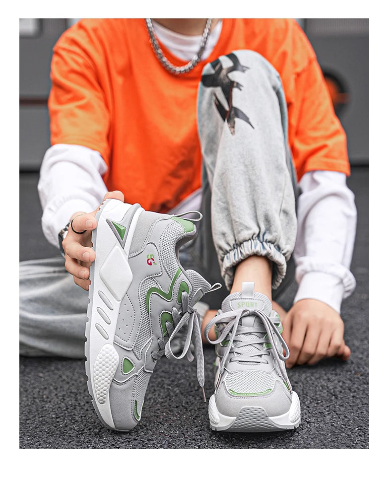 M&T Wear - Men's Casual Shoes Feature A Breathable Mesh Upper and A Thick Sole Making Them Fashionable and Versatile for Casual Wear