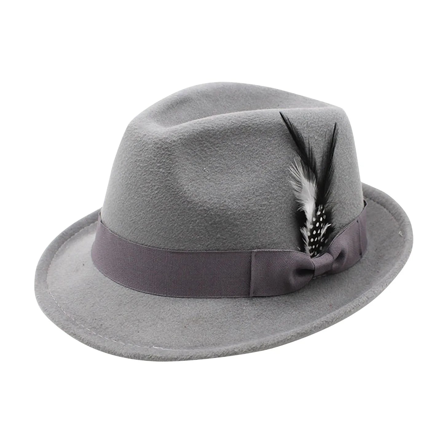 M&T Wear - Elegant Feather Felt Jazz Top Hat