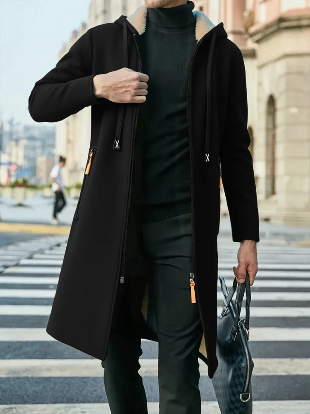 M&T Wear Men’s Thickened Winter Overcoat Hoodie – Warm Fleece Casual Jacket