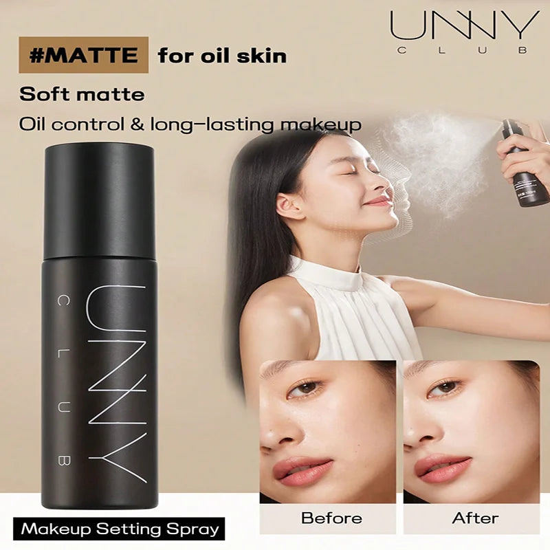 100ml Long-Lasting Makeup Setting Spray, Matte and Shimmer Finish, Oil Free, Non-Drying Formula, Waterproof and sweatproof