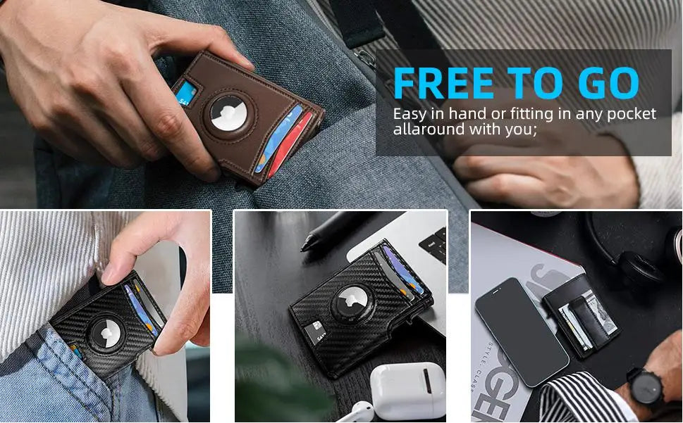 M&T Wear - Men’s Slim RFID Front Pocket Wallet with Money Clip & Coin Pocket