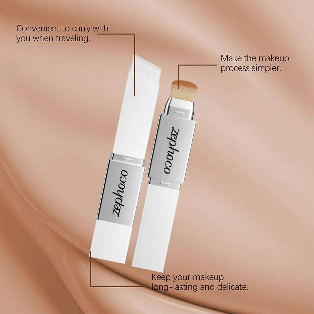 M&T Wear – Double-Head Foundation Stick with Built-In Brush (13g)