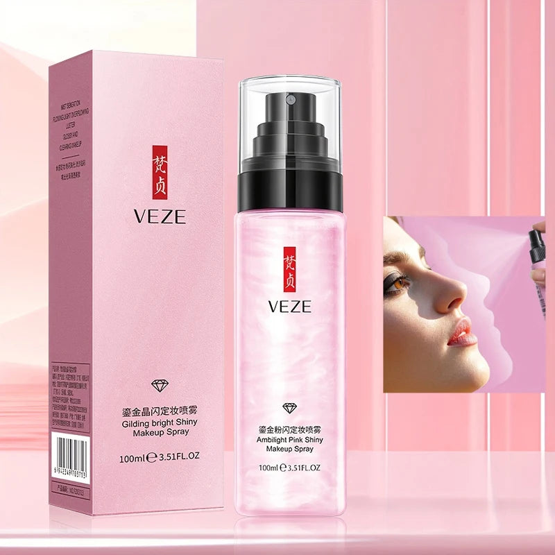 100Ml Setting Spray,Glossy Matte Base Makeup,Mattifying Lightweight & Hydrating Make-up Fixer Spray Makeup Fixation for All Skin