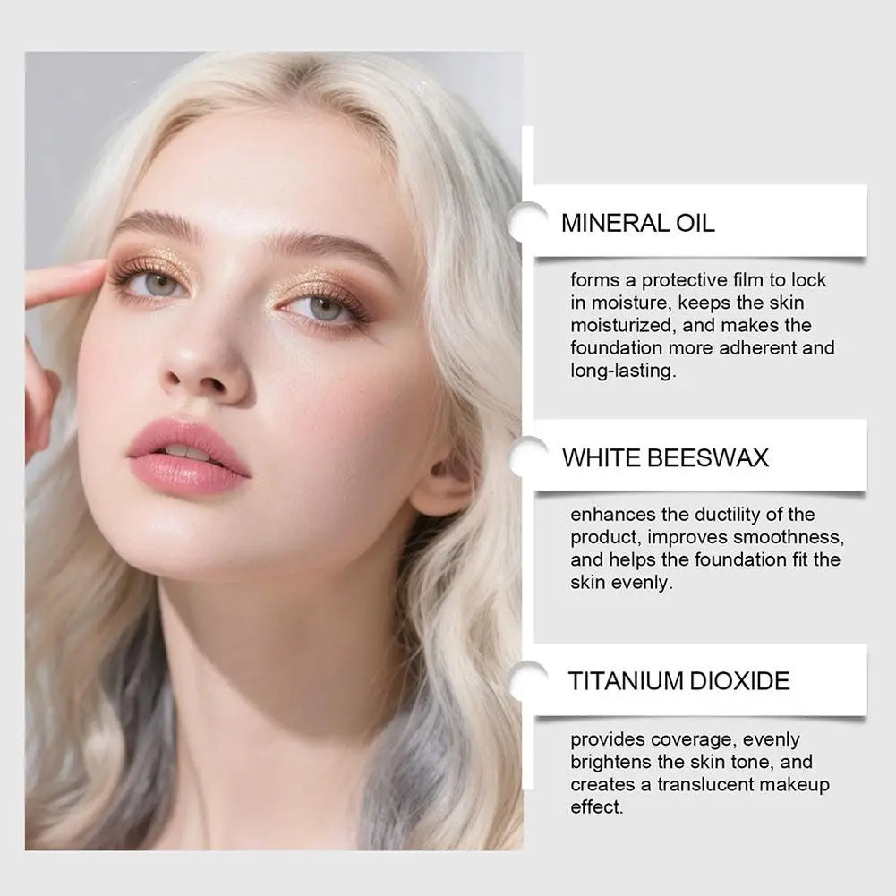 M&T Wear – Double-Head Foundation Stick with Built-In Brush (13g)