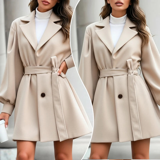 M&T Wear - Elegant Essential Single Button Overcoat for Women