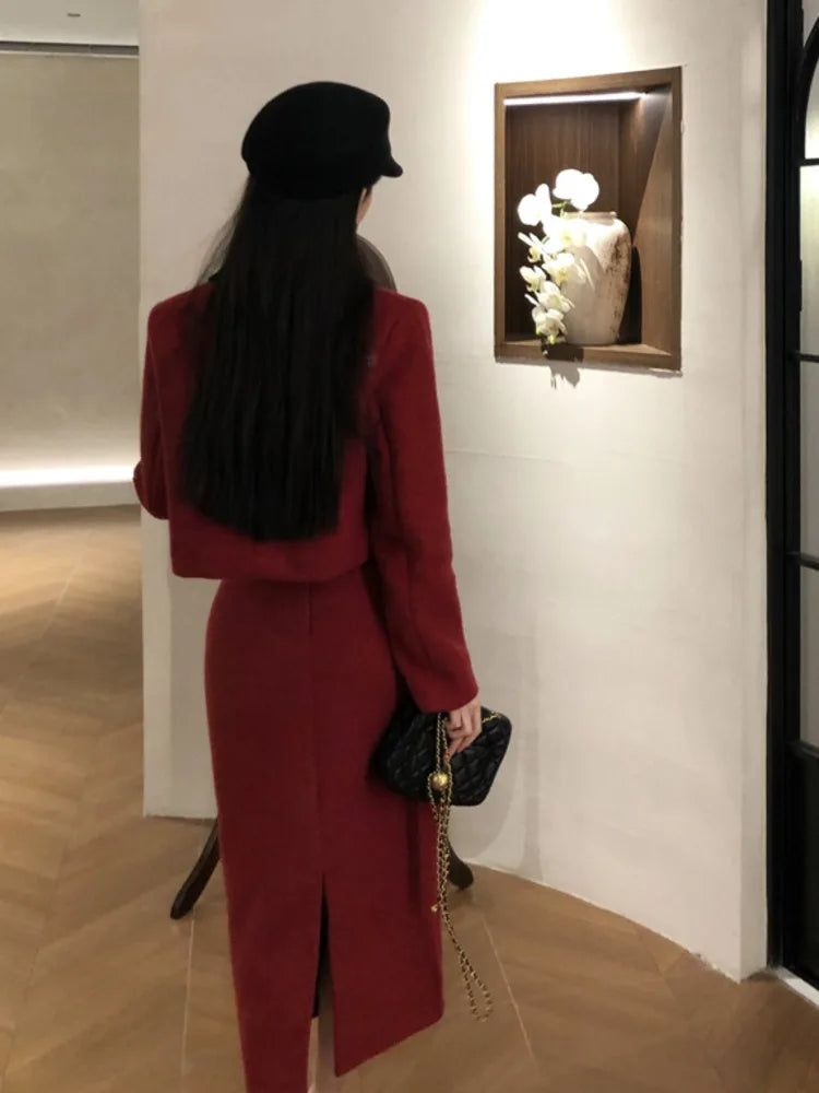 M&T Wear - Sweet Fashion Thickened 2-Piece Skirt Set