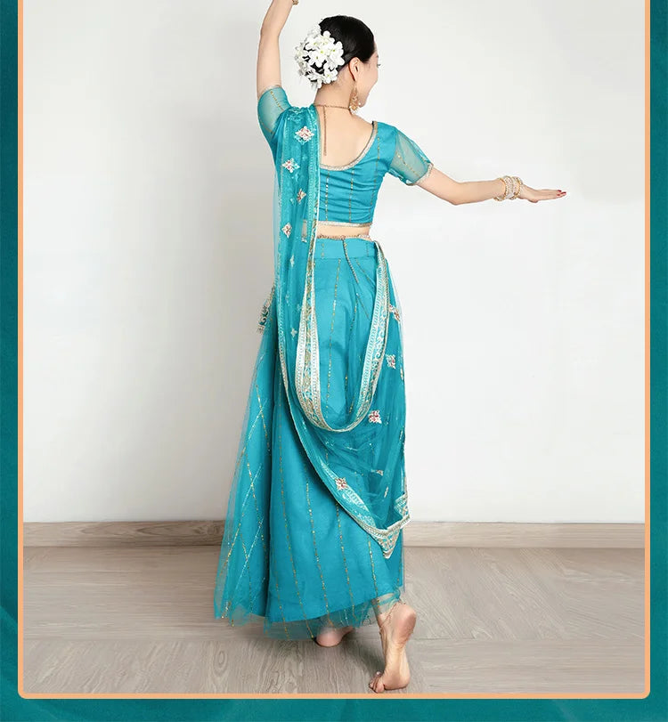 M&T Wear - Traditional Clothing Sari Women's Elegant Dress Party Cosplay Dance Dress Stage Dress