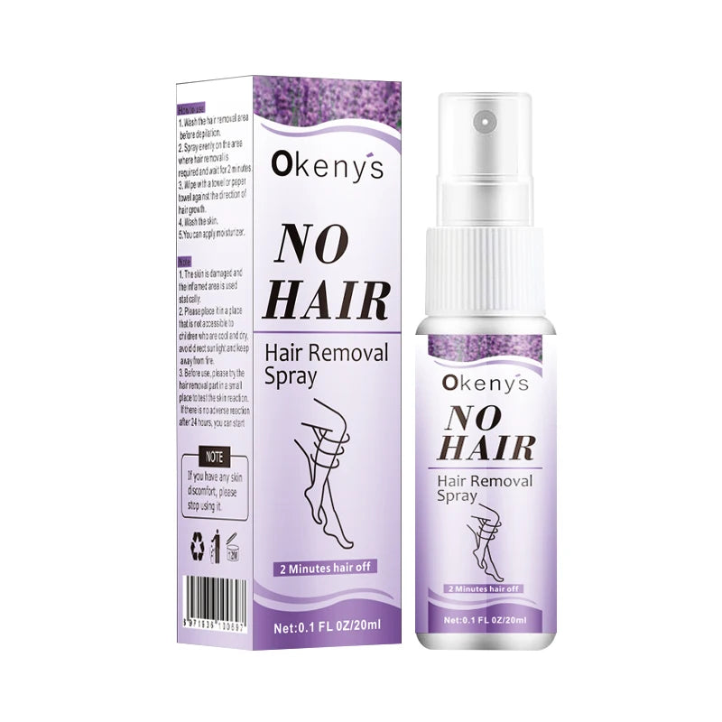 M&T Wear - Permanent Hair Removal Spray (20ml) | Painless & Nourishing Lavender Formula for Silky Smooth Skin